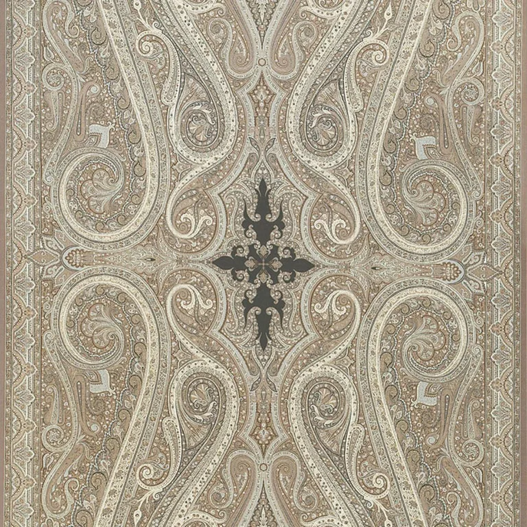 Schumacher 174803 Pasha Paisley Stone fabric swatch