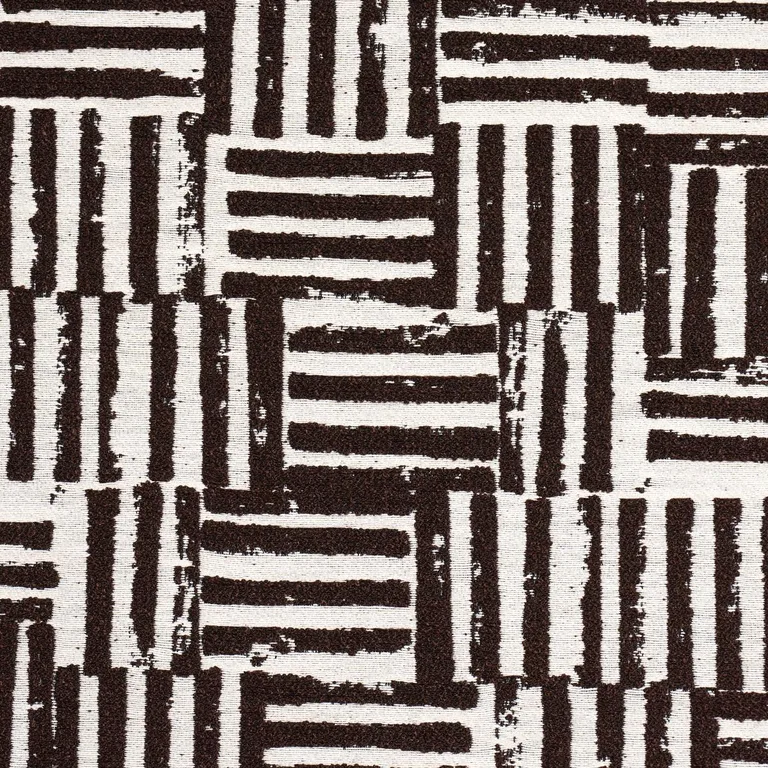 Schumacher 83820 Patchwork Cacao fabric swatch