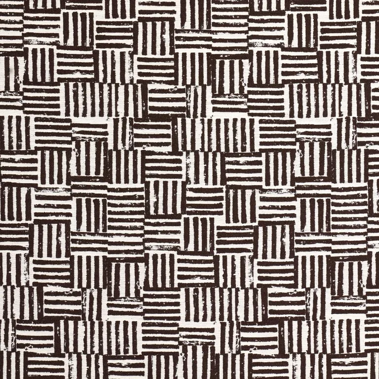 Schumacher 83820 Patchwork Cacao fabric swatch