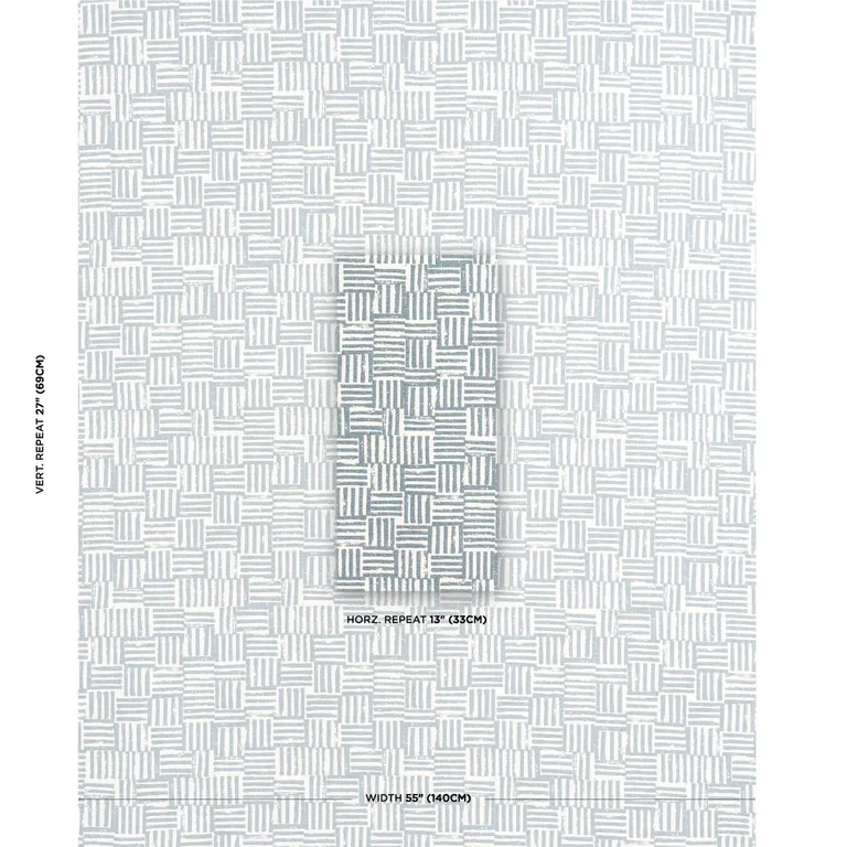 Schumacher 83822 Patchwork Ocean fabric swatch