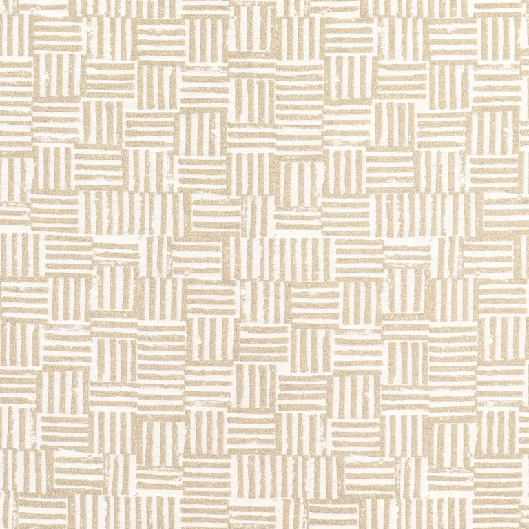 Schumacher 83821 Patchwork Sand fabric swatch