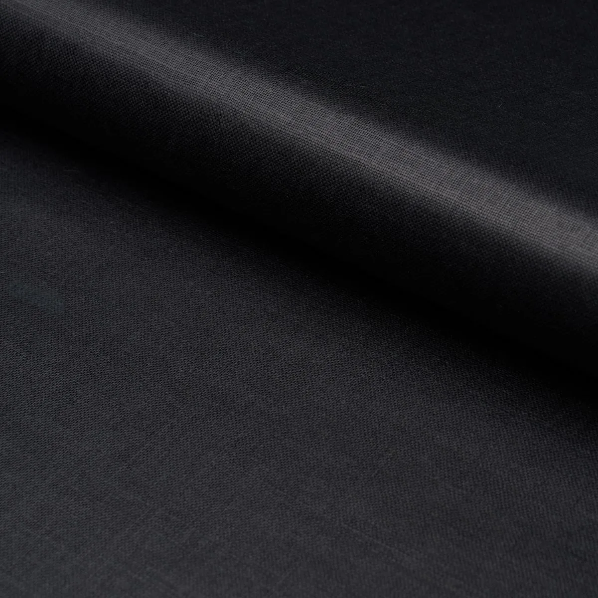 Schumacher 85275 Patent Linen Black fabric swatch