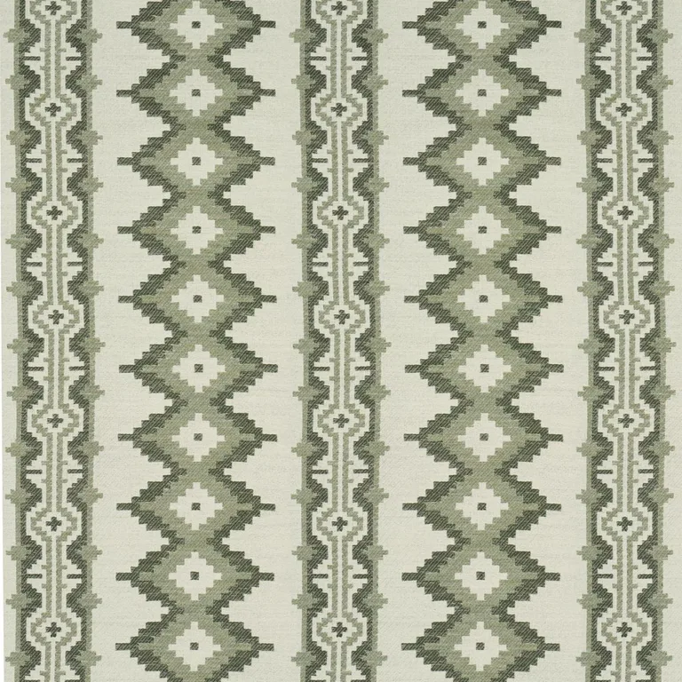 Schumacher 87000 Pathway Green fabric swatch