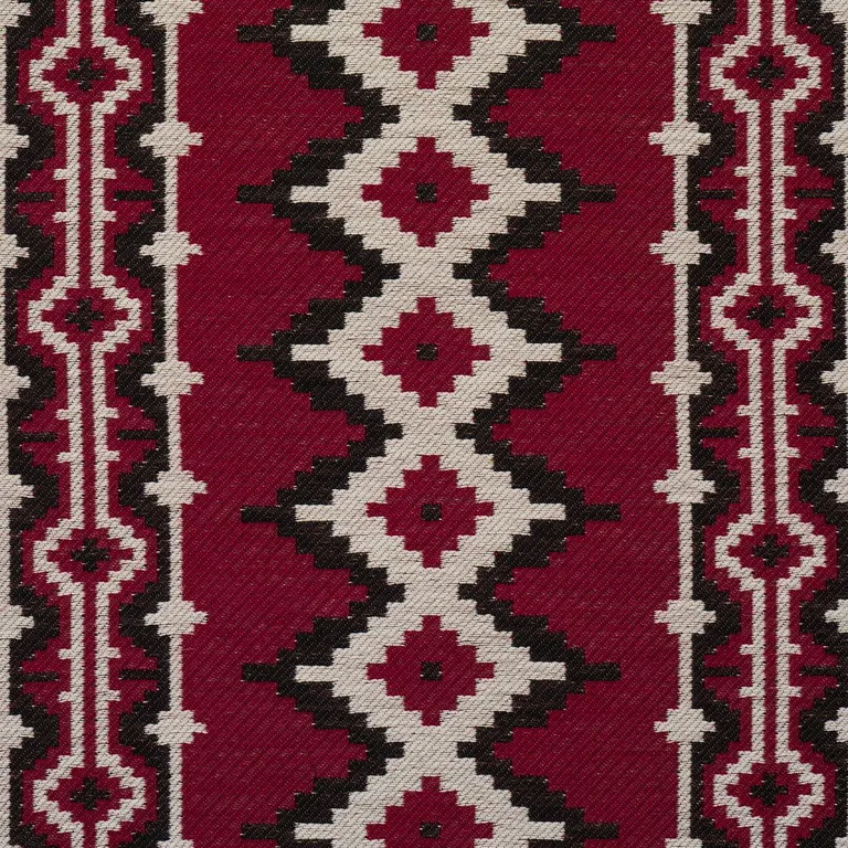Schumacher 87001 Pathway Red fabric swatch
