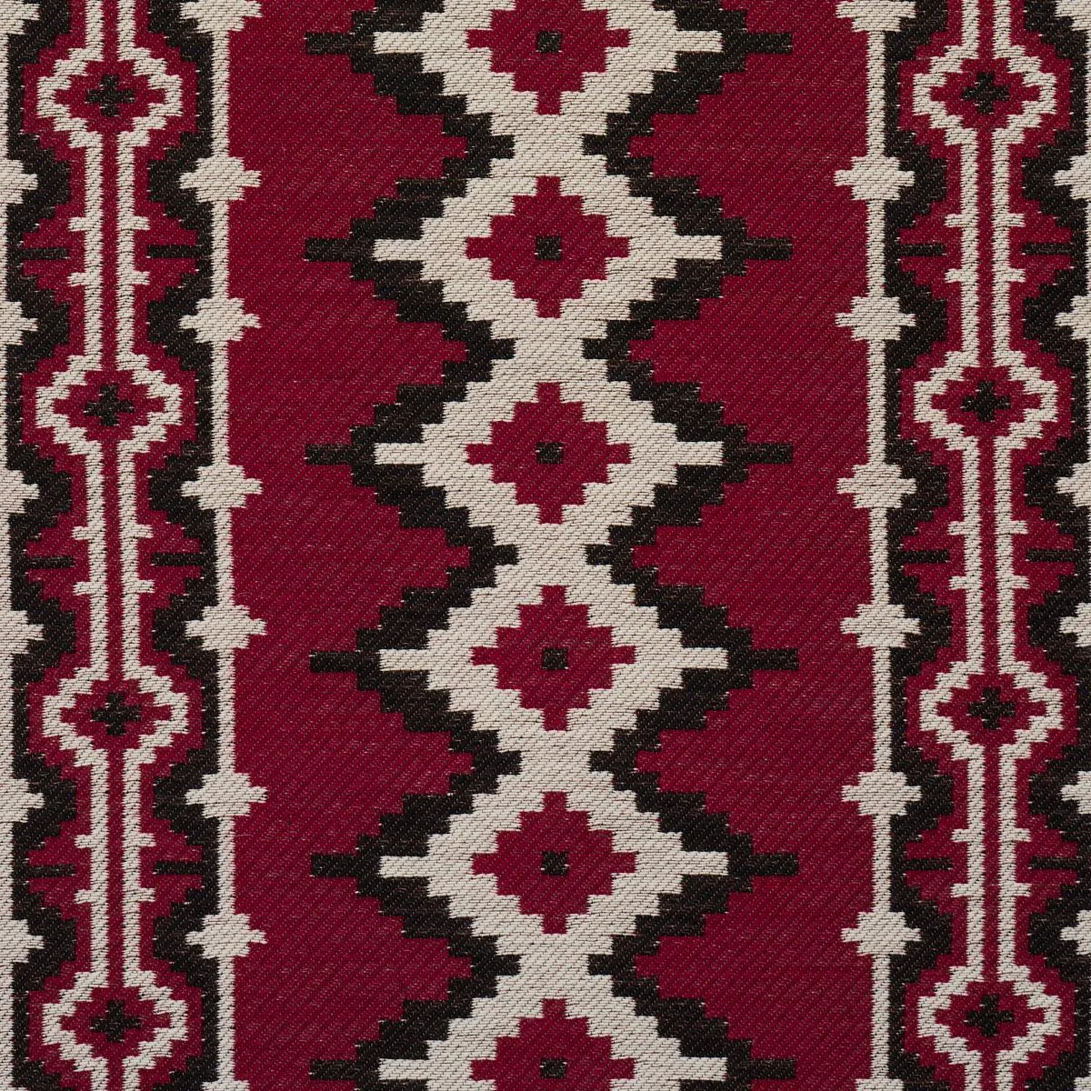 Schumacher 87001 Pathway Red fabric swatch