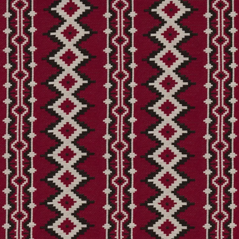 Schumacher 87001 Pathway Red fabric swatch