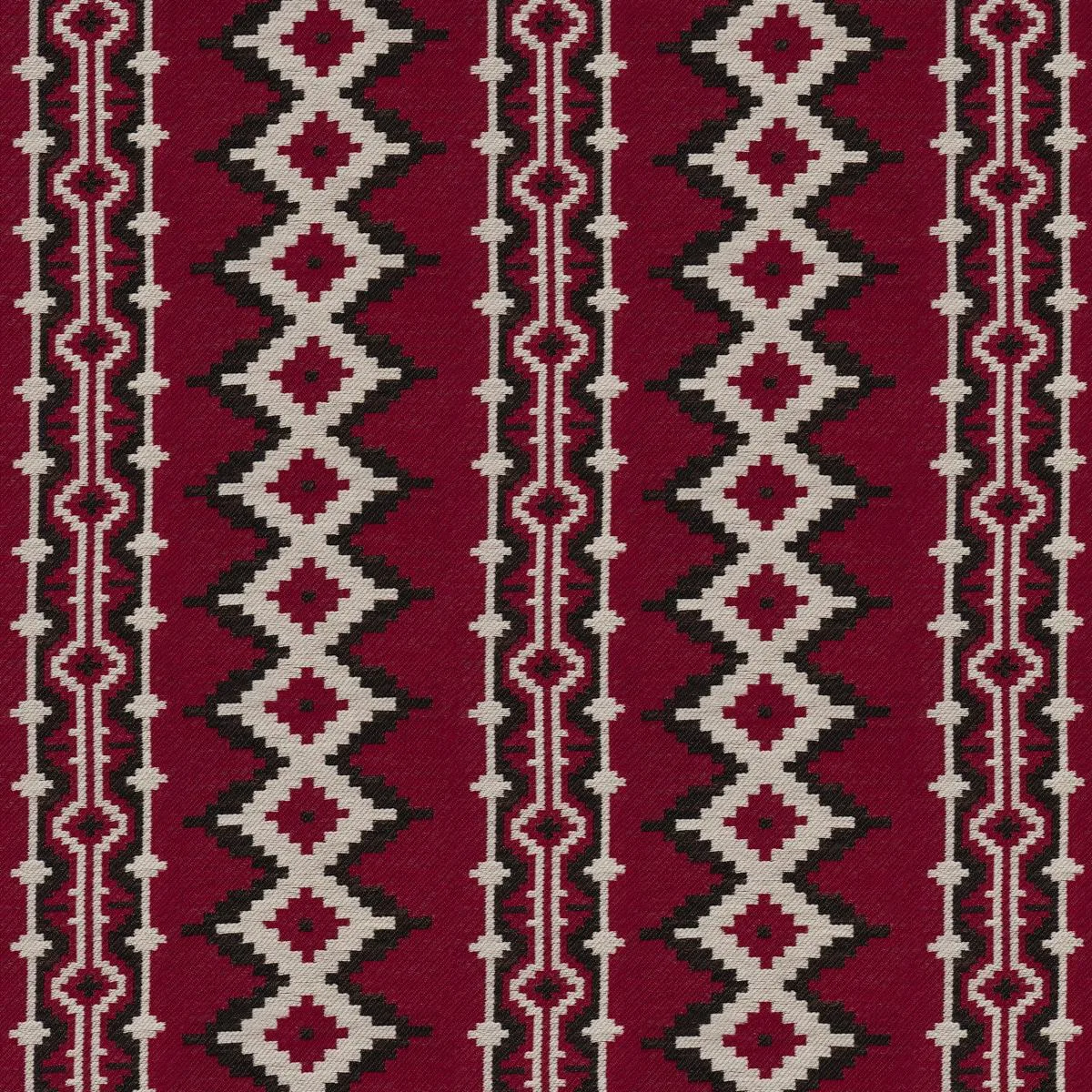 Schumacher 87001 Pathway Red fabric swatch