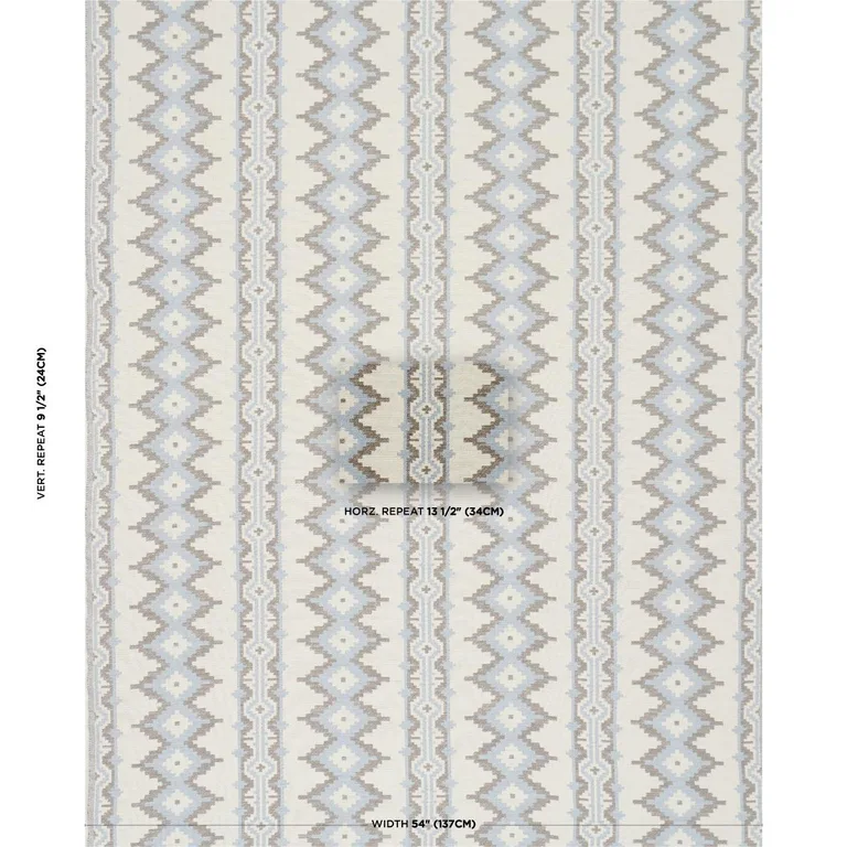 Schumacher 87002 Pathway Sky fabric swatch