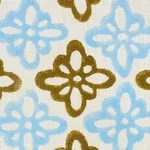 Schumacher 179302 Pattee Hand Block Print Khaki fabric swatch
