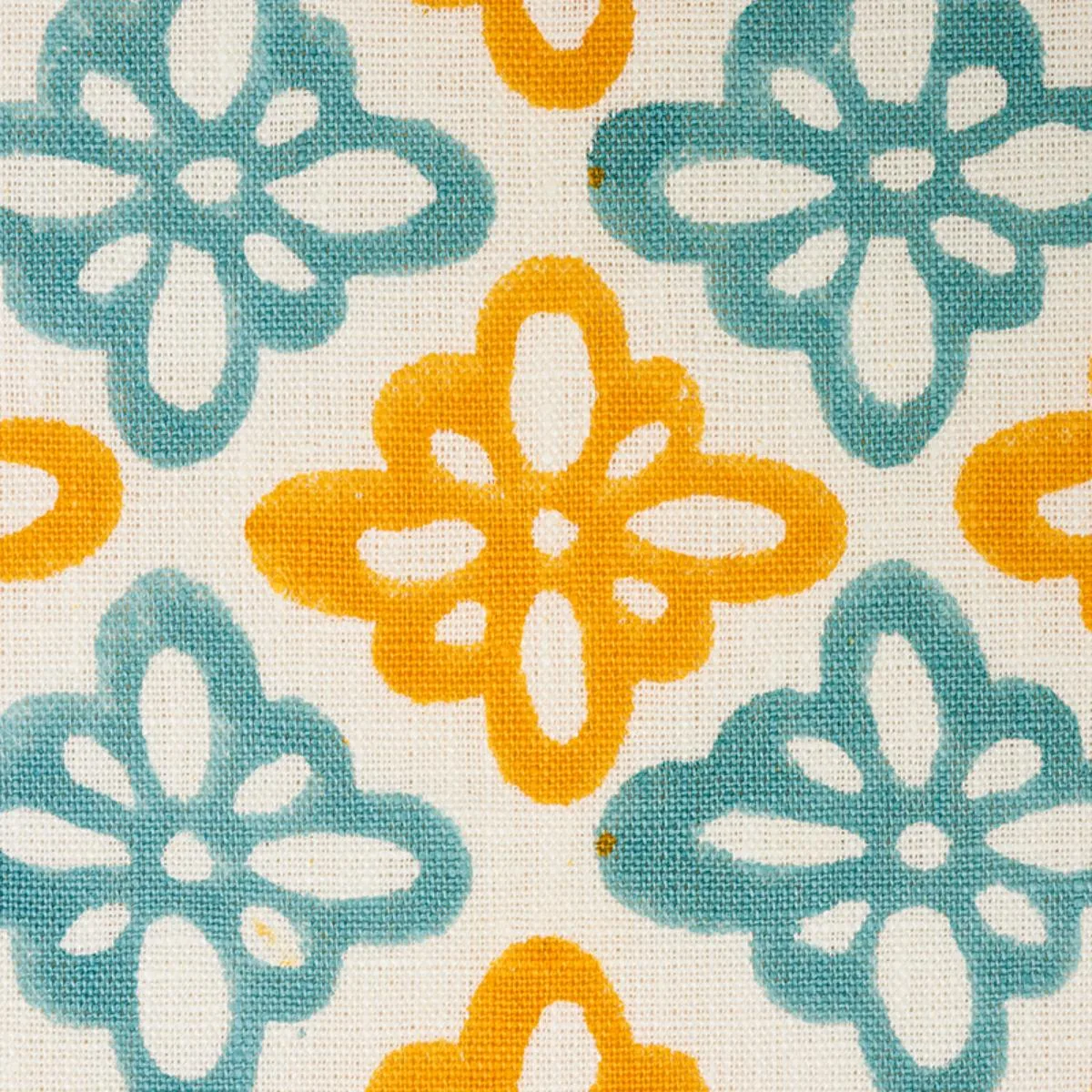 Schumacher 179303 Pattee Hand Block Print Turmeric fabric swatch