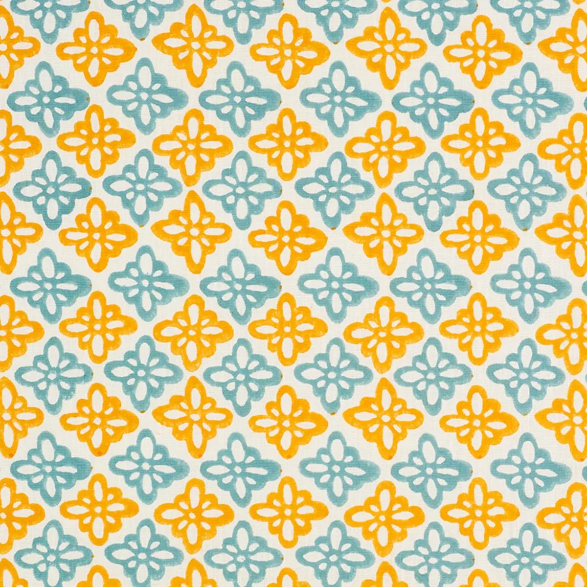Schumacher 179303 Pattee Hand Block Print Turmeric fabric swatch