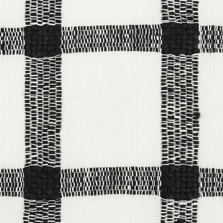 Schumacher 72070 Pauline Check Casement Blackwork fabric swatch