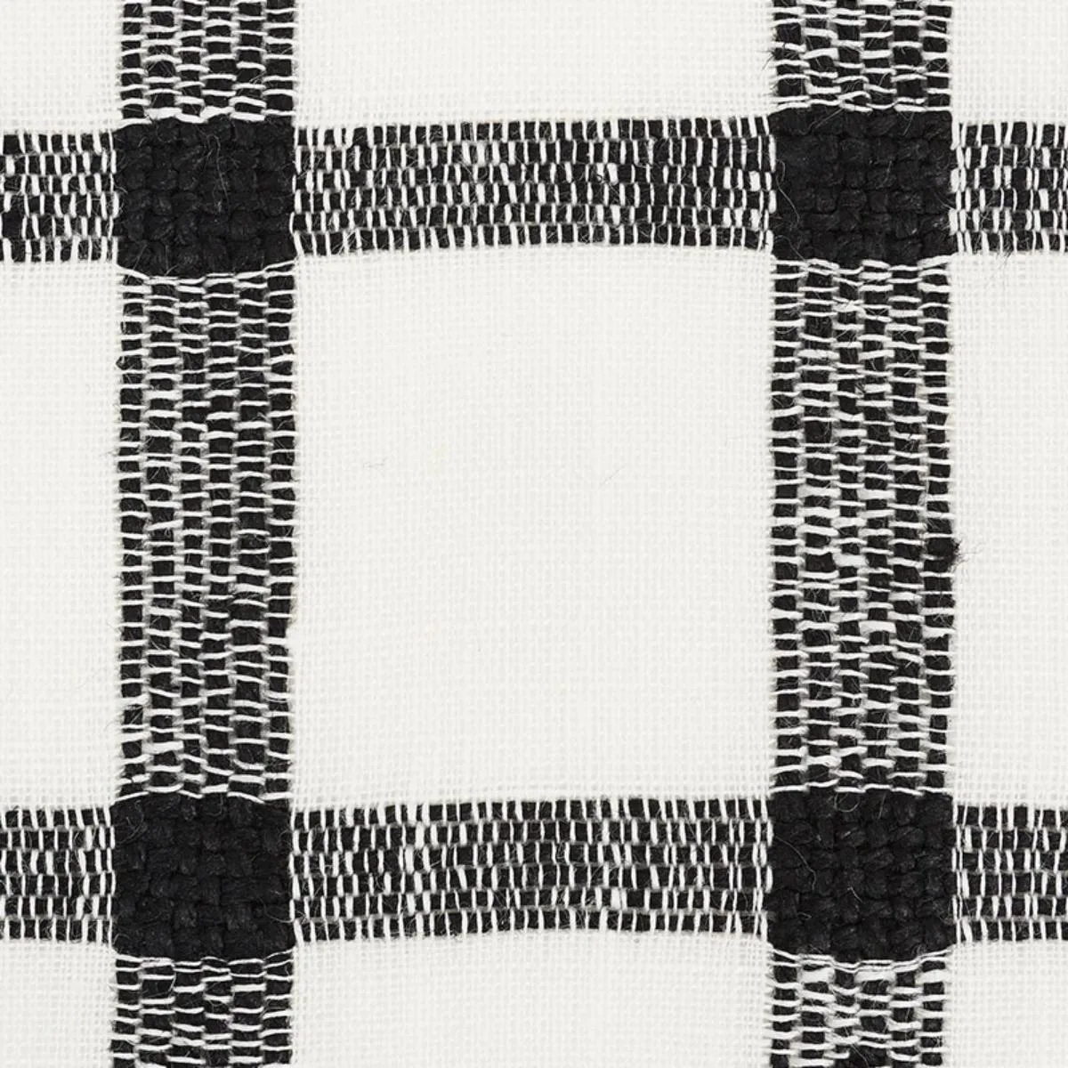 Schumacher 72070 Pauline Check Casement Blackwork fabric swatch