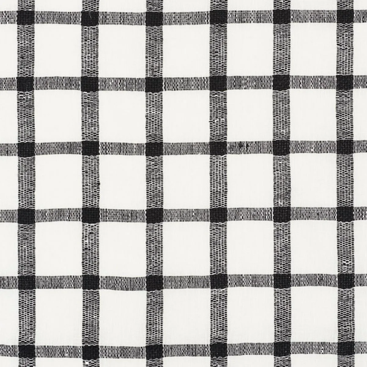 Schumacher 72070 Pauline Check Casement Blackwork fabric swatch