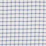 Schumacher 72075 Pauline Check Casement Blue fabric swatch
