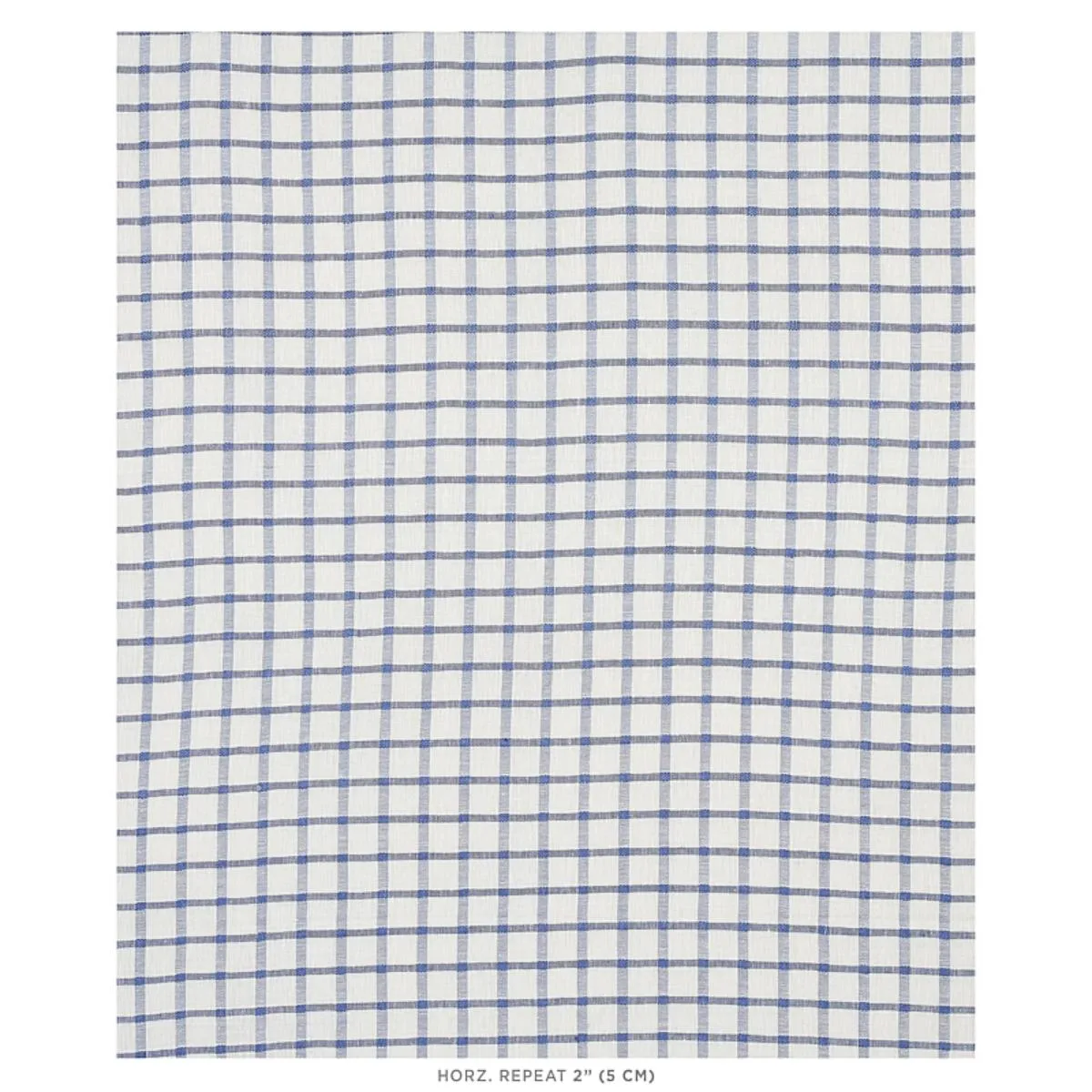 Schumacher 72075 Pauline Check Casement Blue fabric swatch