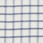 Schumacher 72075 Pauline Check Casement Blue fabric swatch