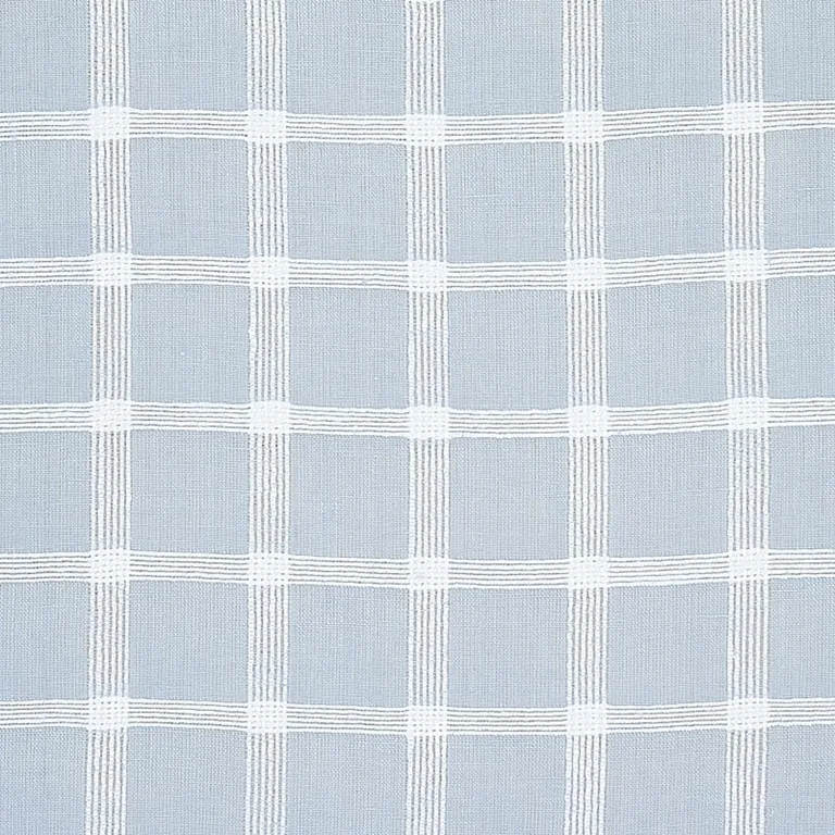 Schumacher 72074 Pauline Check Casement Chambray fabric swatch