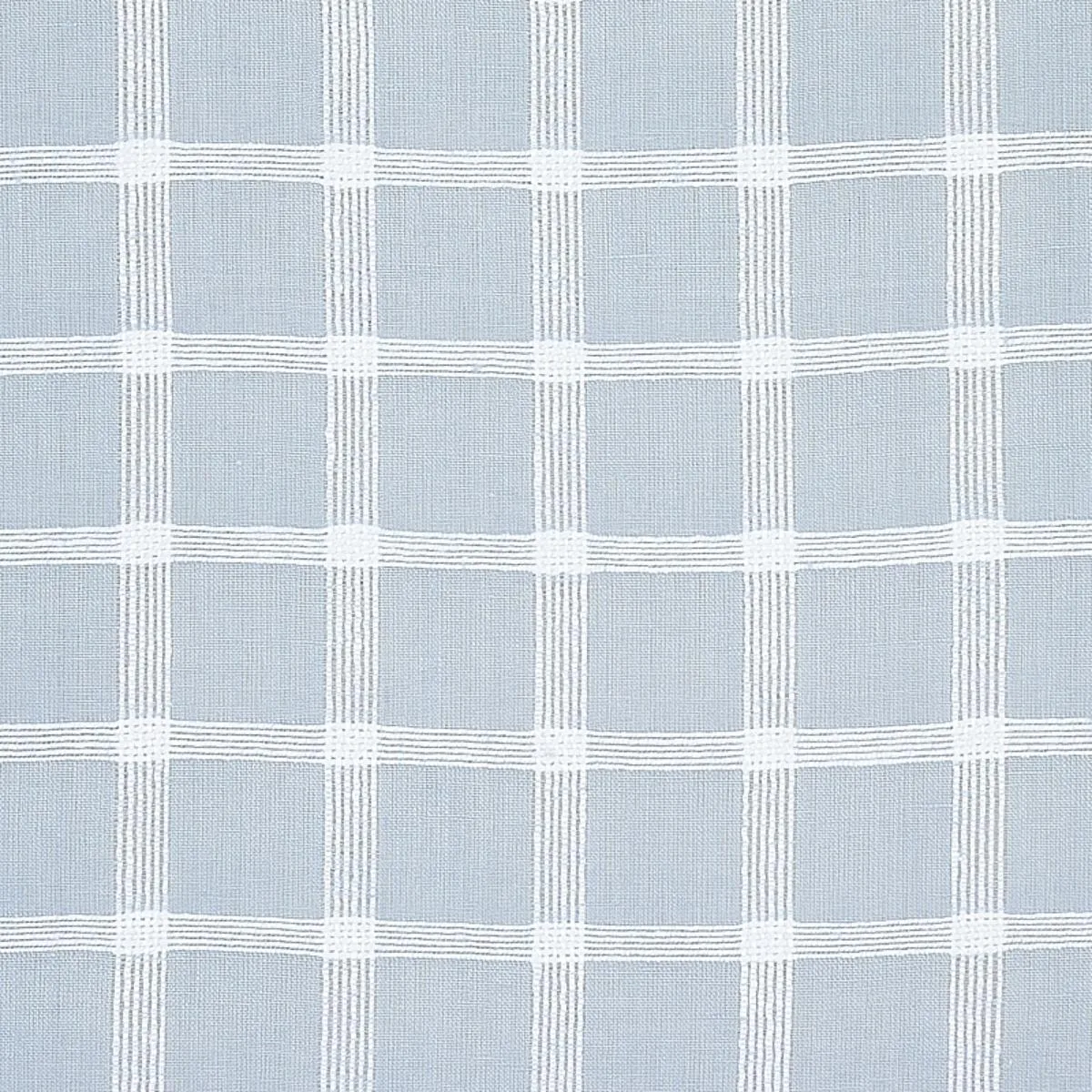 Schumacher 72074 Pauline Check Casement Chambray fabric swatch