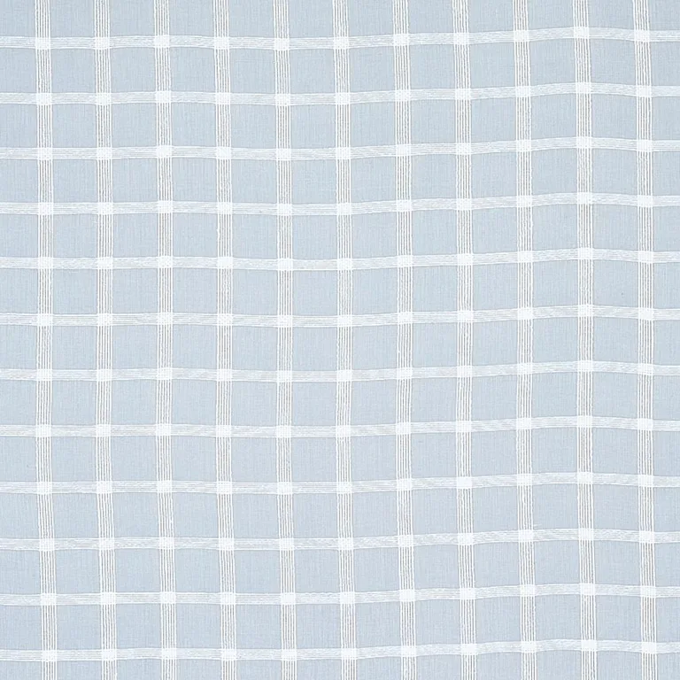 Schumacher 72074 Pauline Check Casement Chambray fabric swatch