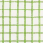 Schumacher 72071 Pauline Check Casement Leaf fabric swatch