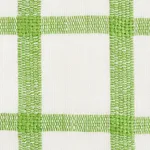 Schumacher 72071 Pauline Check Casement Leaf fabric swatch