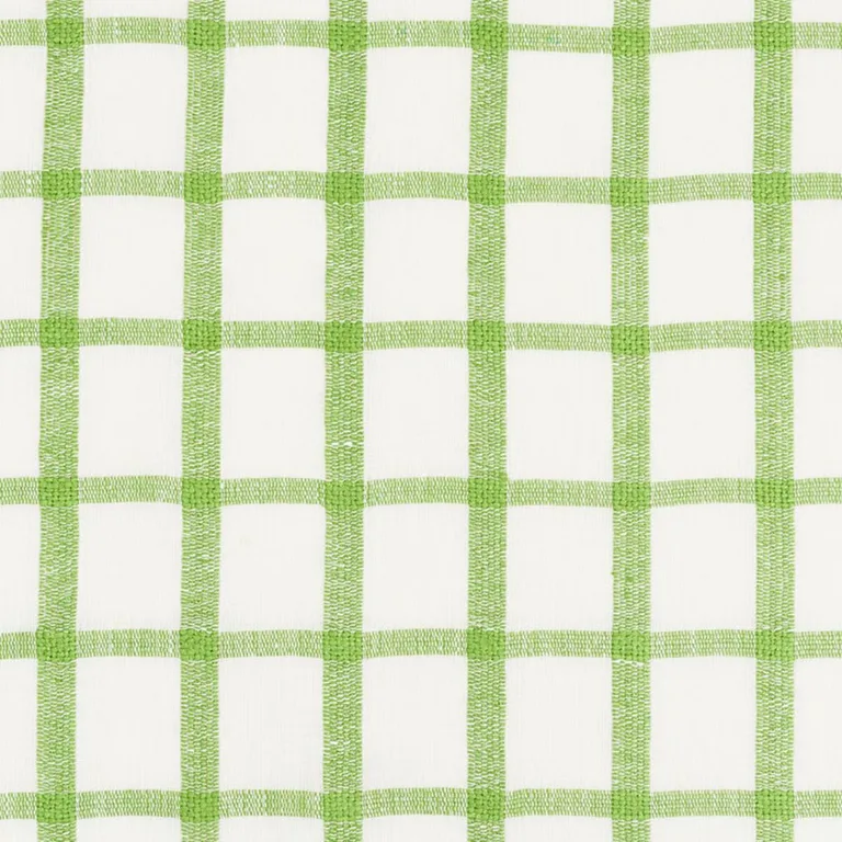 Schumacher 72071 Pauline Check Casement Leaf fabric swatch