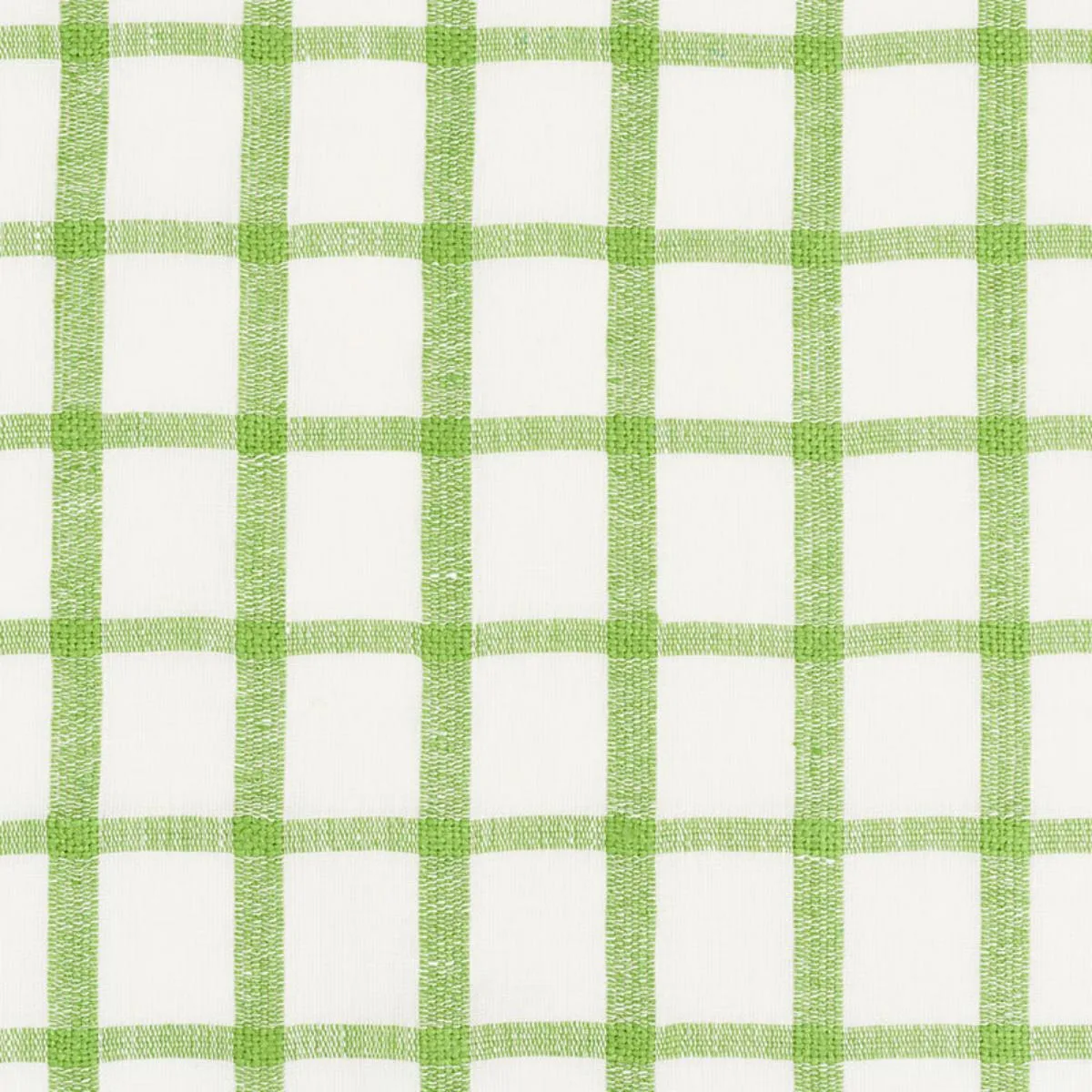 Schumacher 72071 Pauline Check Casement Leaf fabric swatch