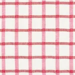 Schumacher 72072 Pauline Check Casement Rose fabric swatch