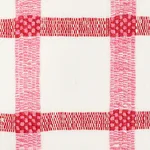 Schumacher 72072 Pauline Check Casement Rose fabric swatch