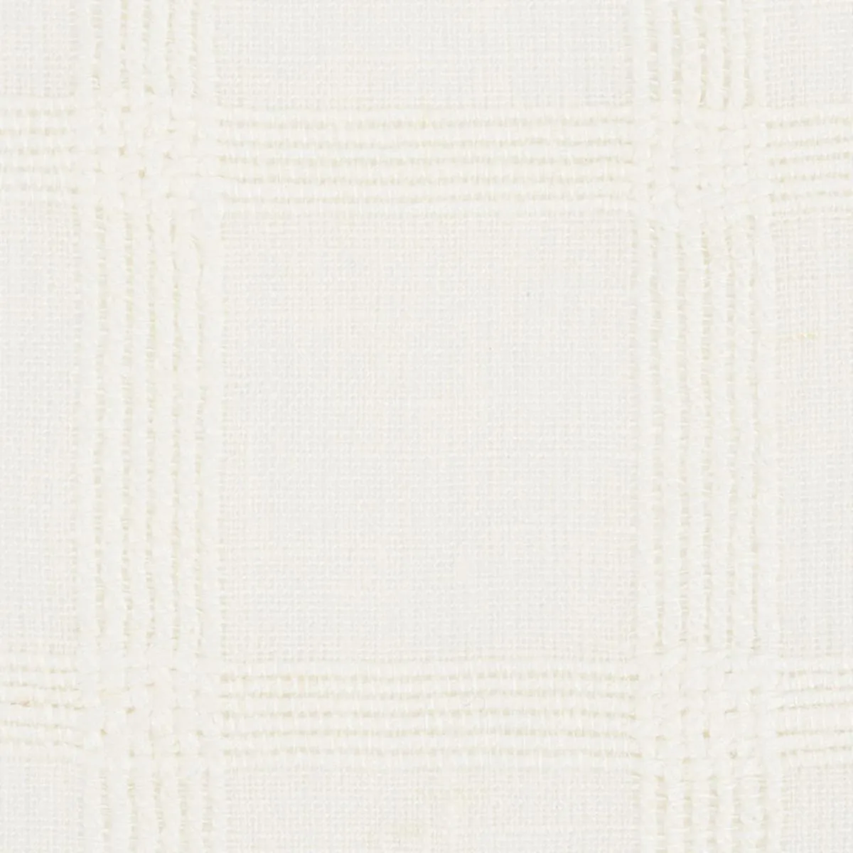 Schumacher 72073 Pauline Check Casement Whitework fabric swatch