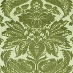 Schumacher 73980 Pavia Silk Velvet Olivine fabric swatch