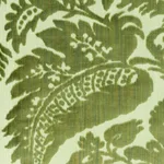 Schumacher 73980 Pavia Silk Velvet Olivine fabric swatch