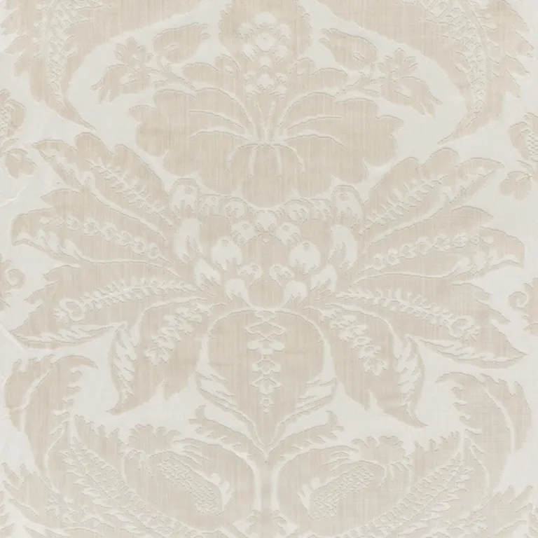 Schumacher 73981 Pavia Silk Velvet Platinum fabric swatch