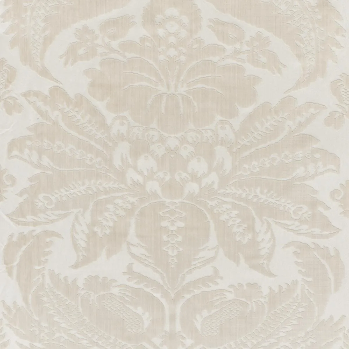 Schumacher 73981 Pavia Silk Velvet Platinum fabric swatch