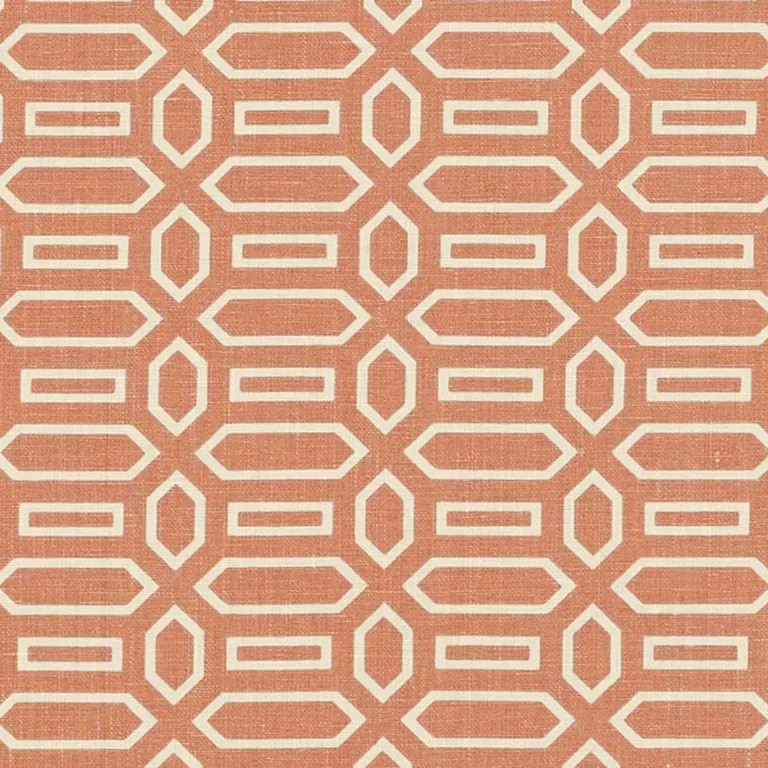 Schumacher 176146 Pavilion Burnt Orange fabric swatch