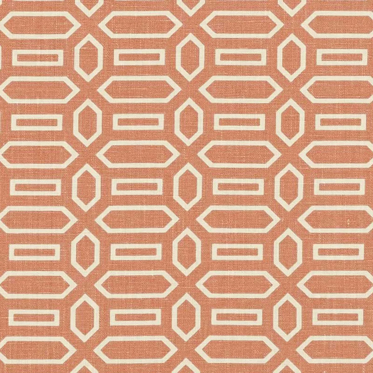 Schumacher 176146 Pavilion Burnt Orange fabric swatch