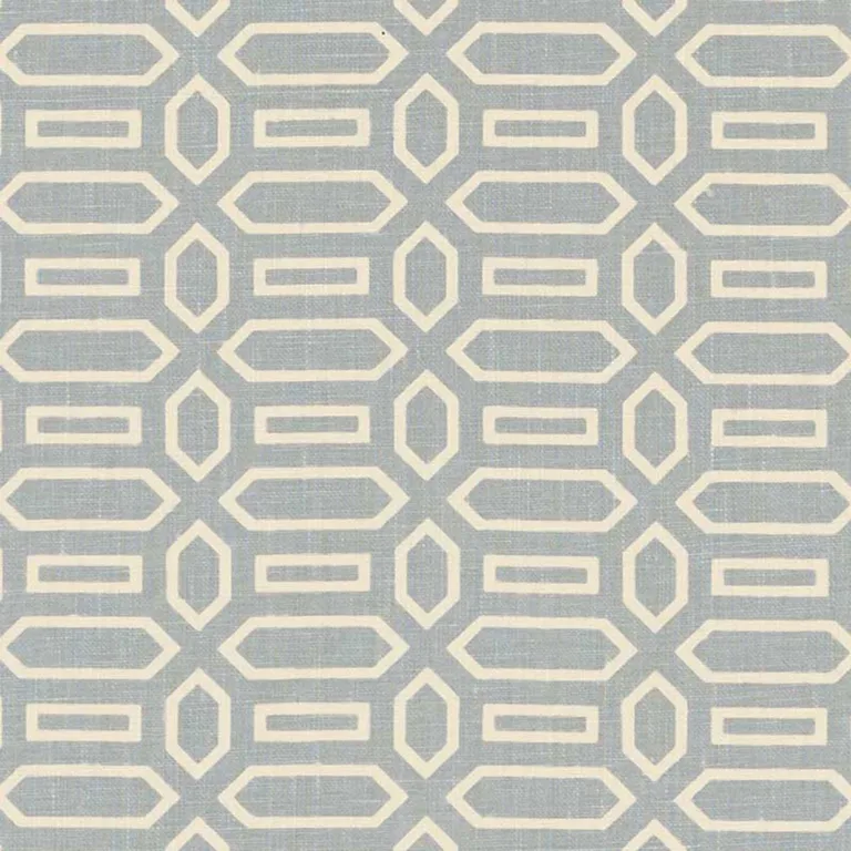 Schumacher 176144 Pavilion Orpington Blue fabric swatch