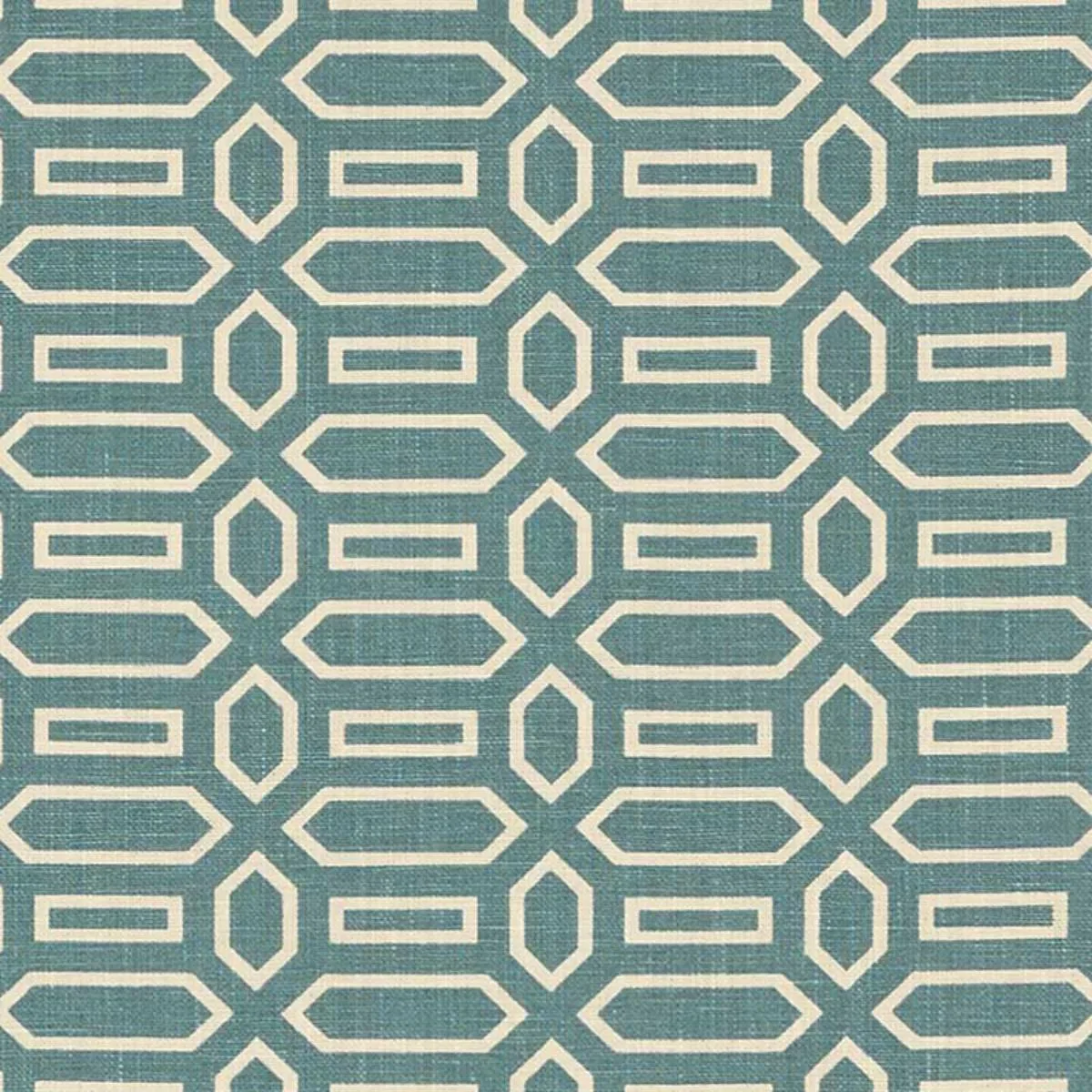 Schumacher 176145 Pavilion Peacock Blue fabric swatch
