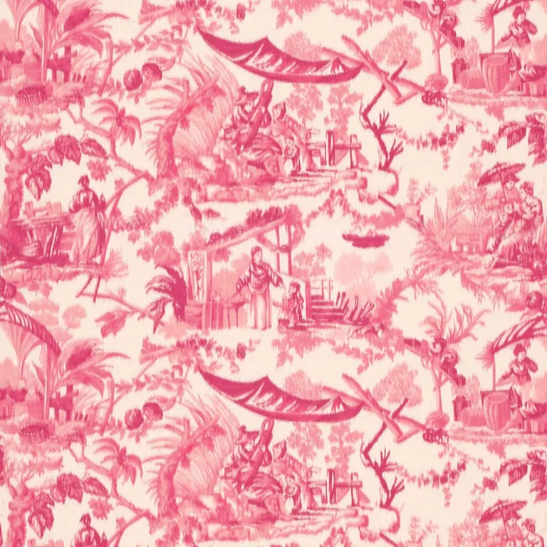 Schumacher 175100 Pavillon Chinois Peony fabric swatch