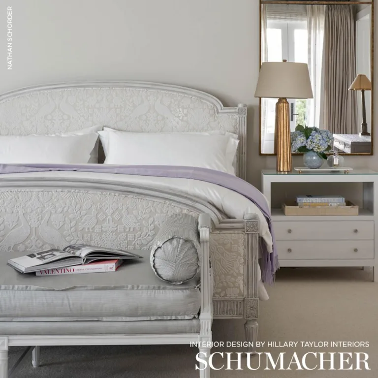 Schumacher 72971 Pavone Velvet Opal fabric swatch