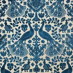 Schumacher 72973 Pavone Velvet Peacock fabric swatch