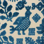 Schumacher 72973 Pavone Velvet Peacock fabric swatch