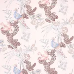 Schumacher 175916 Peacock Blush fabric swatch