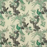 Schumacher 175911 Peacock Emerald fabric swatch