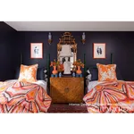 Schumacher 174282 Peacock Print Indoor/Outdoor Driftwood fabric swatch