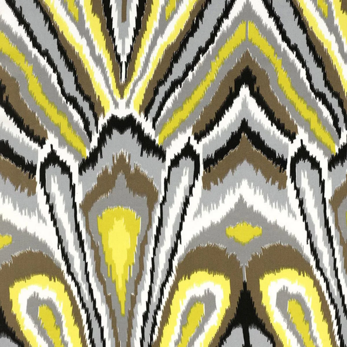 Schumacher 174282 Peacock Print Indoor/Outdoor Driftwood fabric swatch