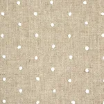 Schumacher 67980 Pebble Embroidery Linen fabric swatch