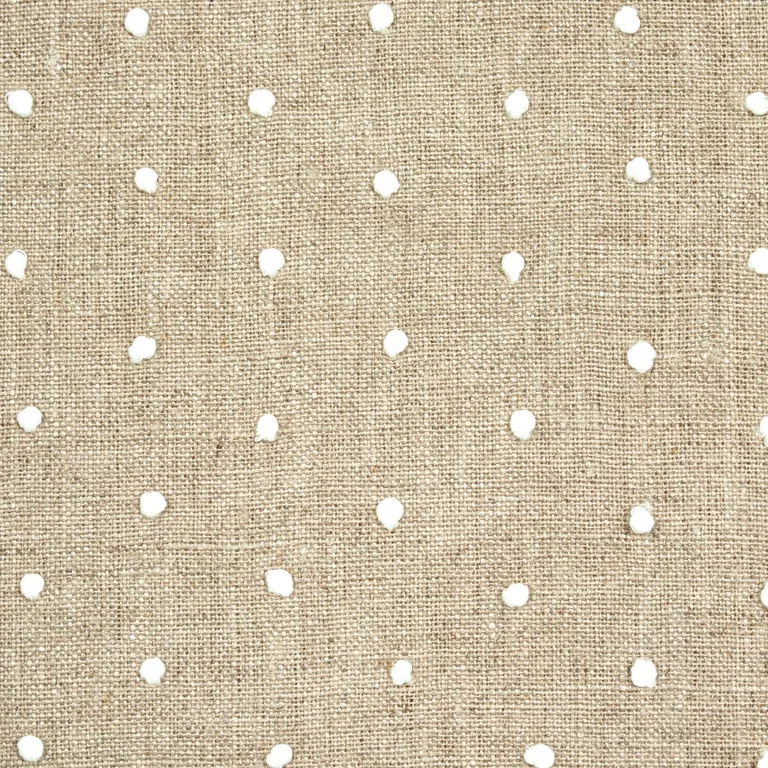 Schumacher 67980 Pebble Embroidery Linen fabric swatch