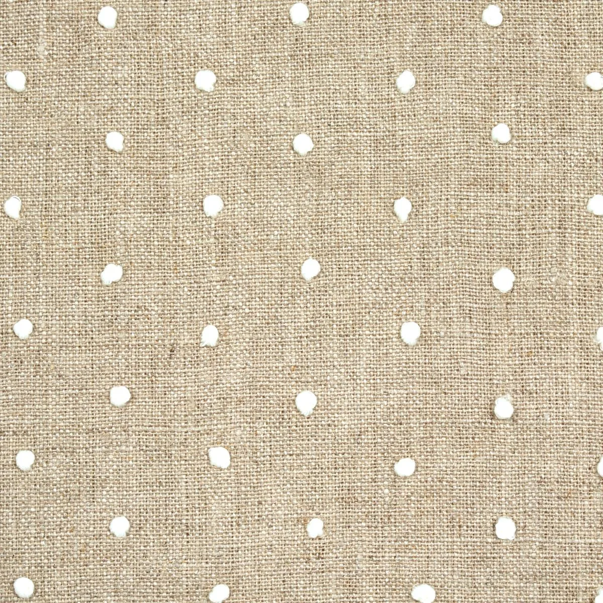 Schumacher 67980 Pebble Embroidery Linen fabric swatch